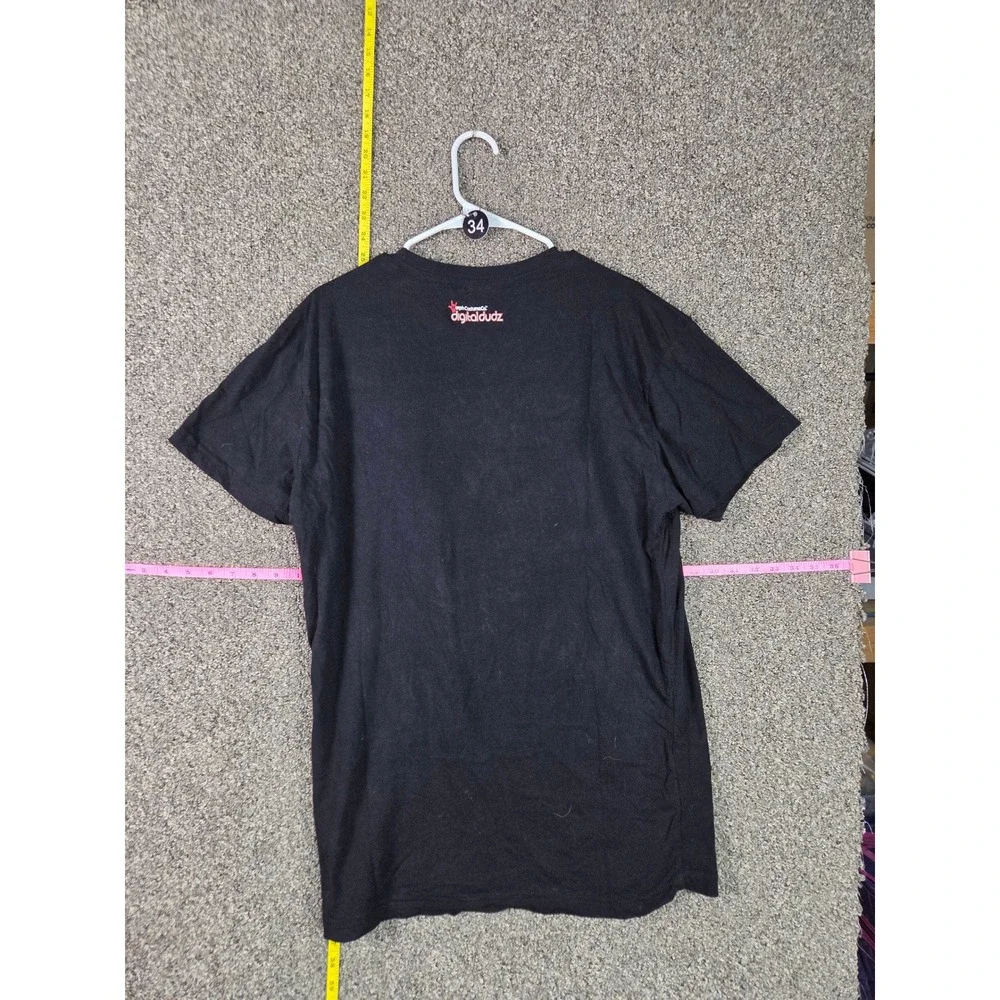 Digital Dudz Graphic Tee Mens XL Black Interactive Safety Pin Halloween Shirt